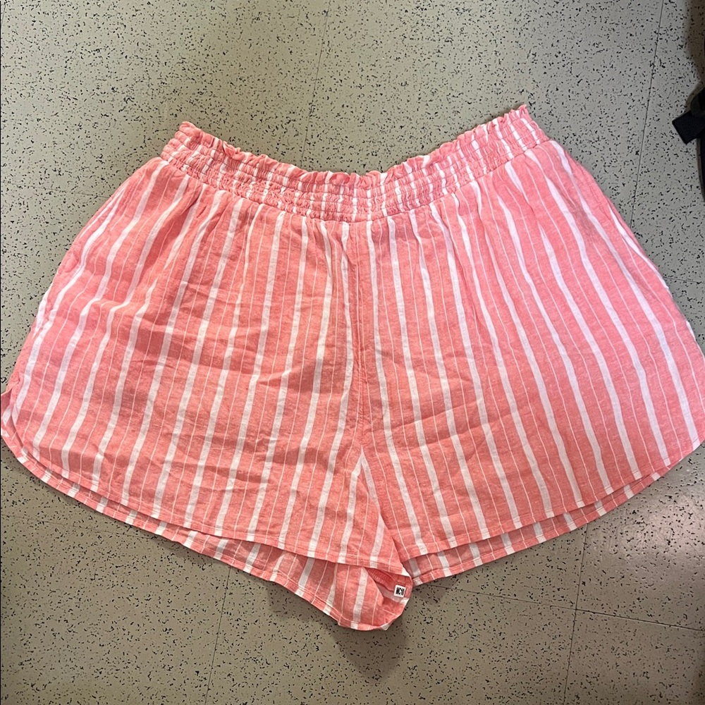 BNWT Aerie Pink Striped High Waist Shorts